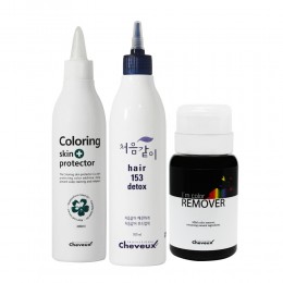[슈보] 처음같이 헤어153디톡스 300ml+컬러링스킨프로텍터 300ml + 아임컬러리무버 세트